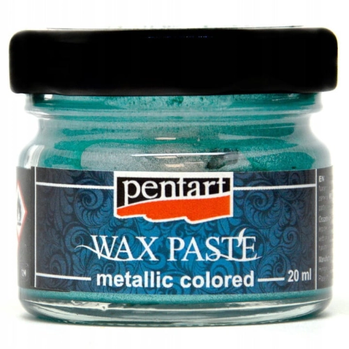 Pasta woskowa postarzająca Pentart 20ml metaliczna - turkus