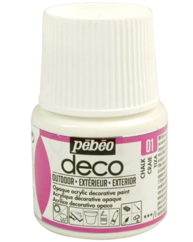 Farba akrylowa Pebeo Outdoor na zewnątrz 45 ml - 01 Chalk