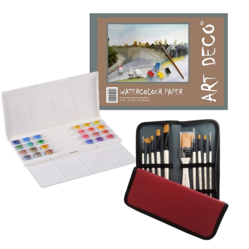 zestaw akwarelowy farby Białe noce pędzle blok akwarelowy.jpeg