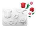 Foremka plastikowa do odlewów A5 Kwiaty - tulipan, róża, listk 4i.jpg