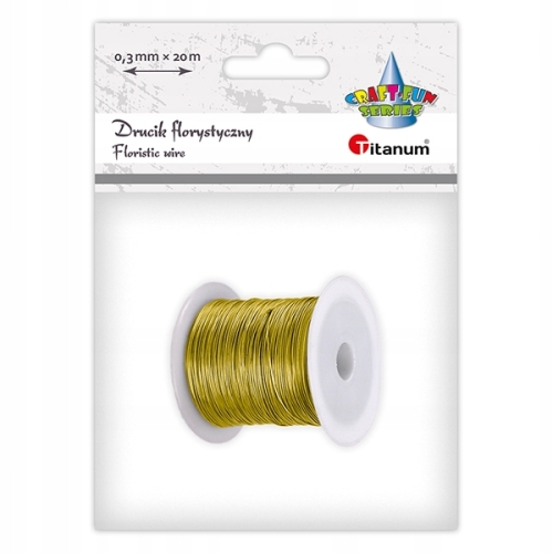 Drucik florystyczny 0,45mm.20mb Titanum - złoty.jpg