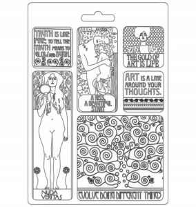 Foremka do odlewów i tekstur mixmediowych A5 - K3PTA5601 (klimt okienka)