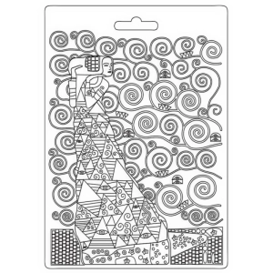 Foremka do odlewów i tekstur mixmediowych A5 - K3PTA5600 (klimt oczekiwanie, kobieta)