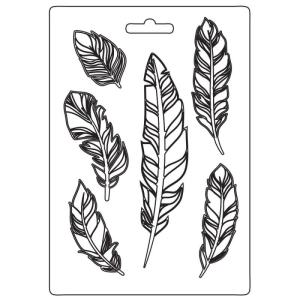 Foremka do odlewów i tekstur mixmediowych A5 - K3PTA5625 (piórka)