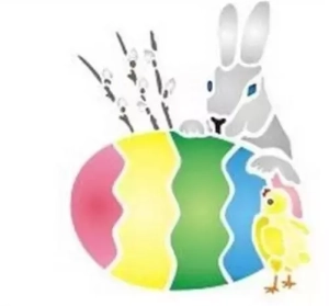 Szablon malarski świąteczny ST-EA04 (12x15 cm) WIELKANOC