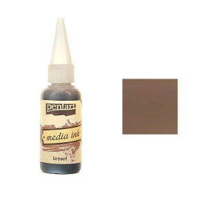 Tusz alkoholowy PENTART media ink 20ml - 30 Brown (brązowy)