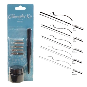 Obsadka + 5 stalówek tusz do kaligrafii SFT 0159