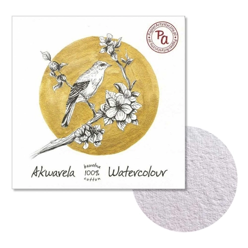 Blok akwarelowy PAPIER ARTYSTYCZNY 300g 100% bawełna - 20x20 cm (Sójka) 2.jpg