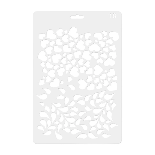 Szablon dekoracyjny FANDY Koh-i-noor (17x26 cm) - (16) kropelki, serca, łzy.jpg