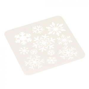  Szablon dekoracyjny FANDY Koh-i-noor (13x13cm) - (52) płatki śniegu, śnieżynki, zima