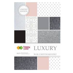 Blok kreatywny 19x28cm Happy Color 10ark. - Luxury Silver