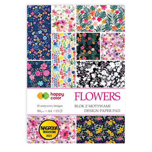 Blok kreatywny A4 Happy Color 15ark. - Flowers.jpg