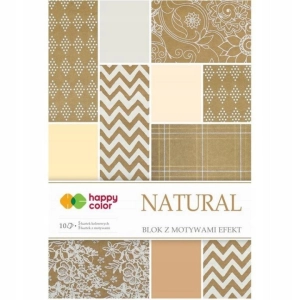 Blok kreatywny 19x28cm Happy Color 10ark. - natural kraft