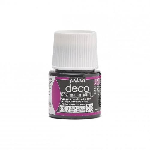 Farba akrylowa błyszcząca DECO PEBEO 45 ml - 020 Black.jpg