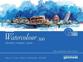 (OUTLET) Blok akwarelowy GAMMA Watercolour 300g - 18x24 cm