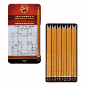 Zestaw ołówków Koh-i-noor 1502/I Technic - 12szt. (HB-10H)