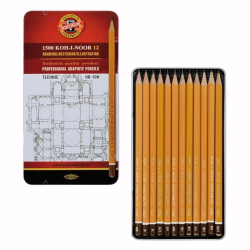 Zestaw ołówków Koh-i-noor 1502-I Technic - 12szt. (HB-10H).png