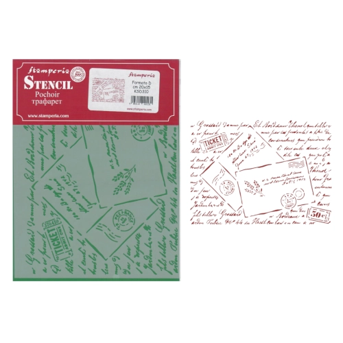 Szablon dekoracyjny Stamperia KSD310 (15x20) - pismo, listy.png