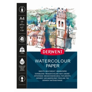 Blok akwarelowy 300 g/m² (bezkwasowy) DERWENT A4 - 12 ark.