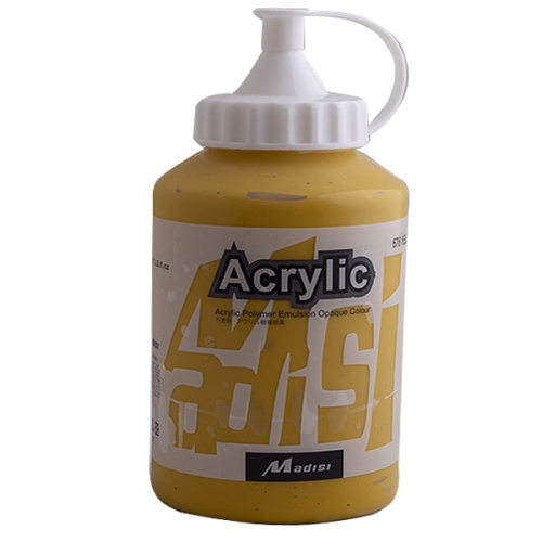Farba akrylowa 500 ml Madisi - 676 Yellow Ochre