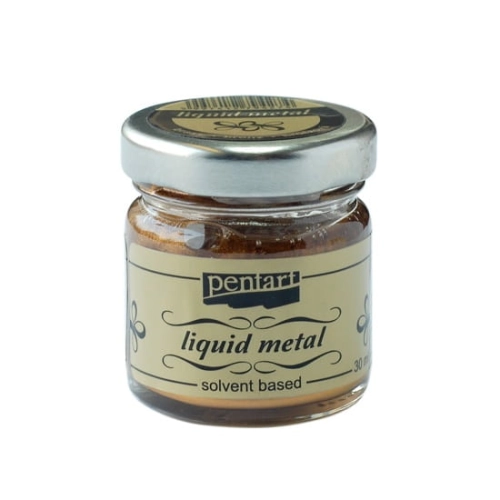 Płynny metal Pentart 30ml brąz