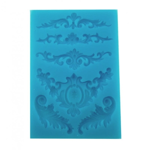 Silikonowa foremka do odlewów -  5 ornamentów (M90533)